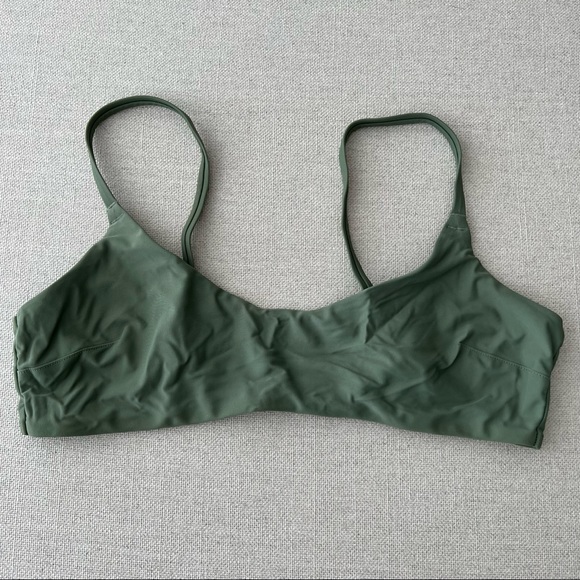 AERIE Olive Scoop Neck Top High Waist Bikini - Picture 6 of 11